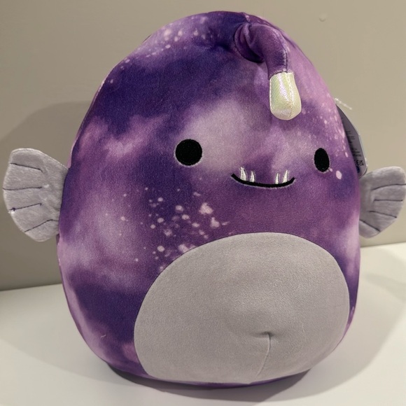 Squishmallow Easton the Angler Fish 11” NWT Purple Tie dye - Picture 2 of 5